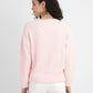 Women's Solid Crew Neck Sweater Pink