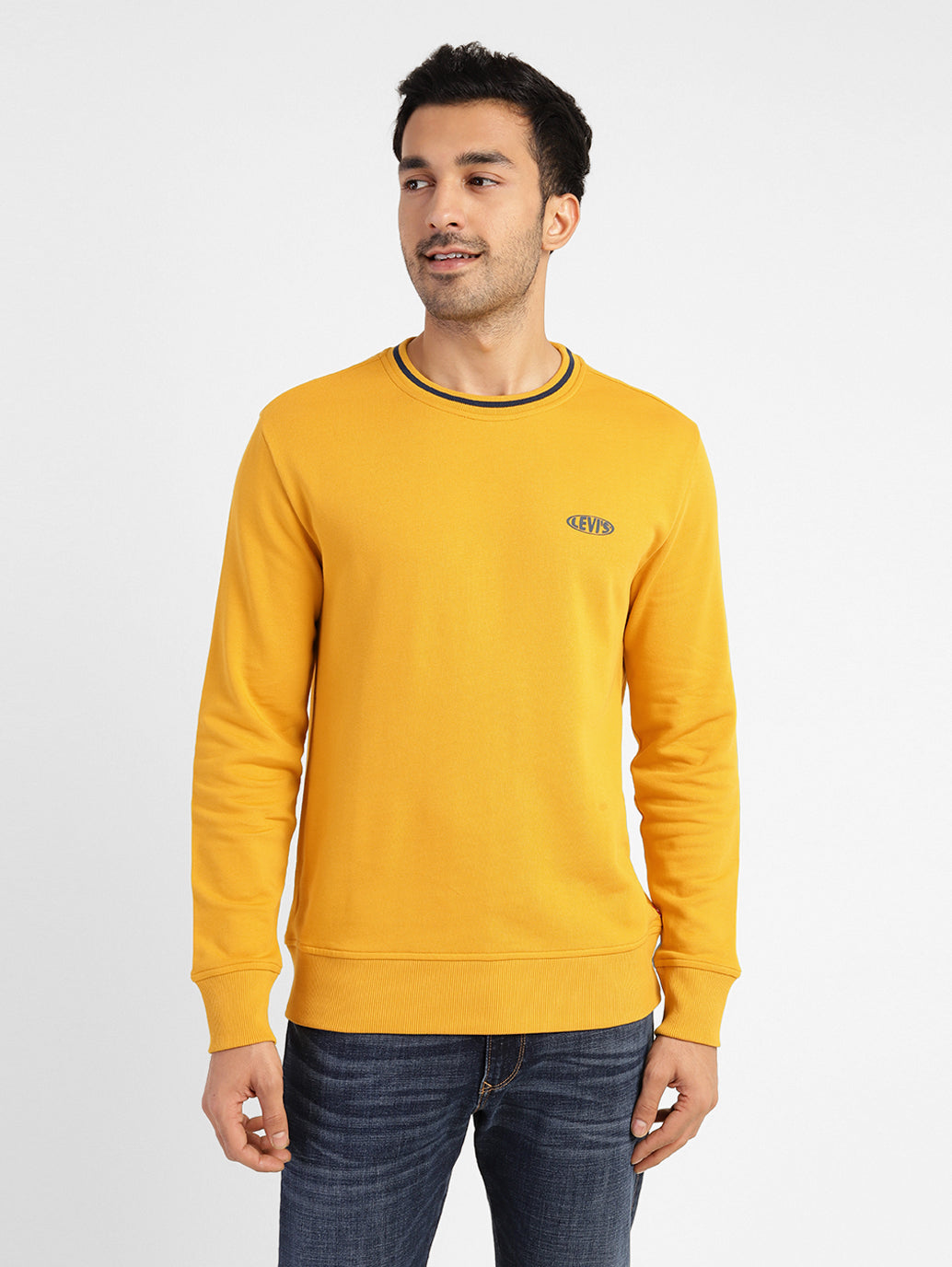 Men's Solid Crew Neck Sweatshirt