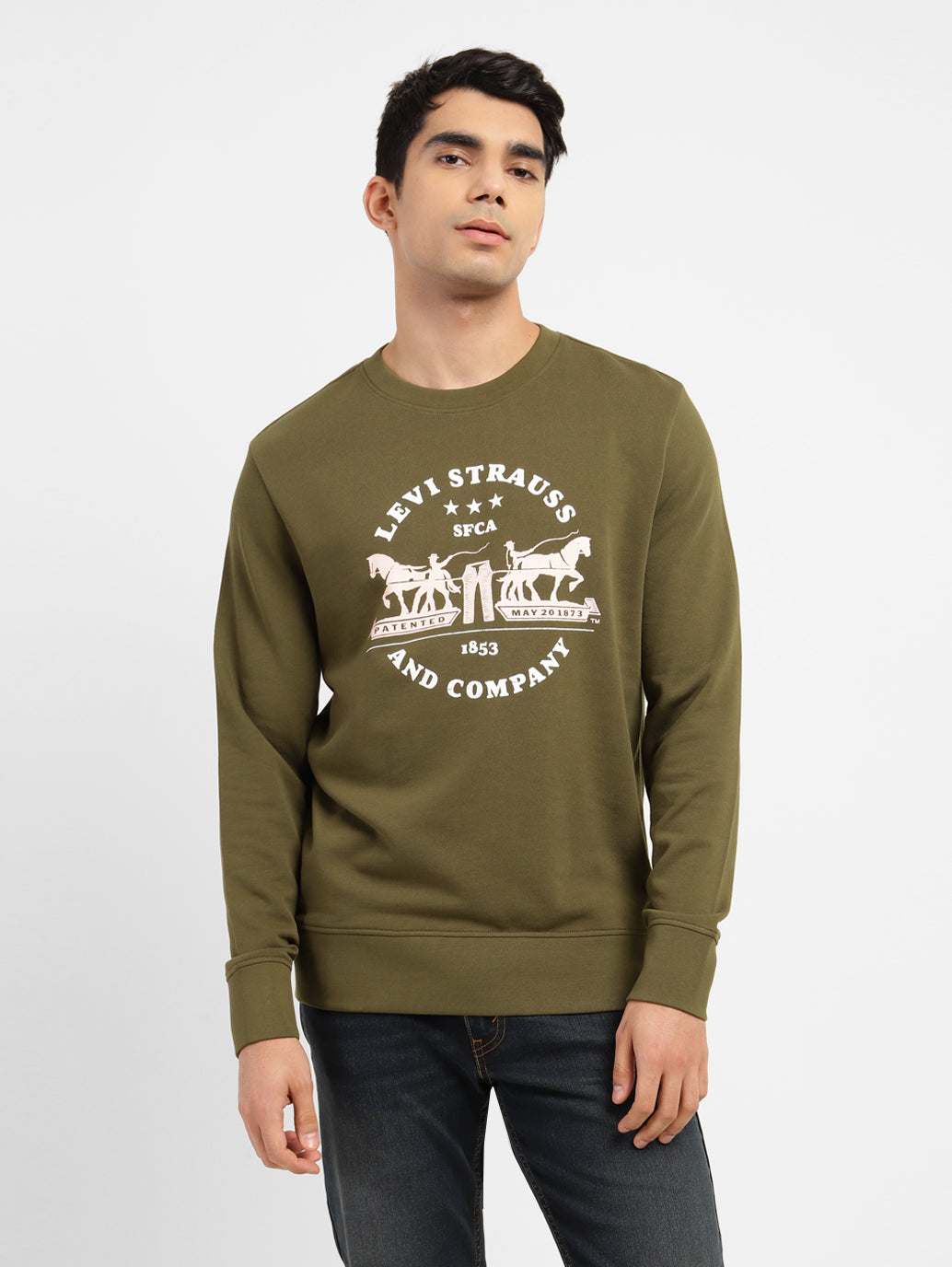 Men's Graphic Print Crew Neck Sweatshirt1