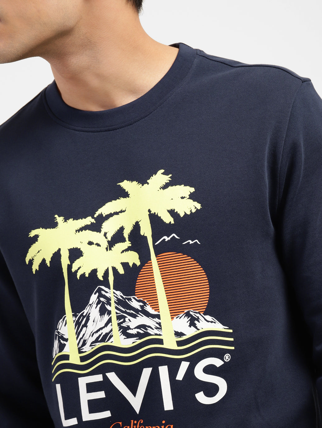 Men's Graphic Print Crew Neck Sweatshirt