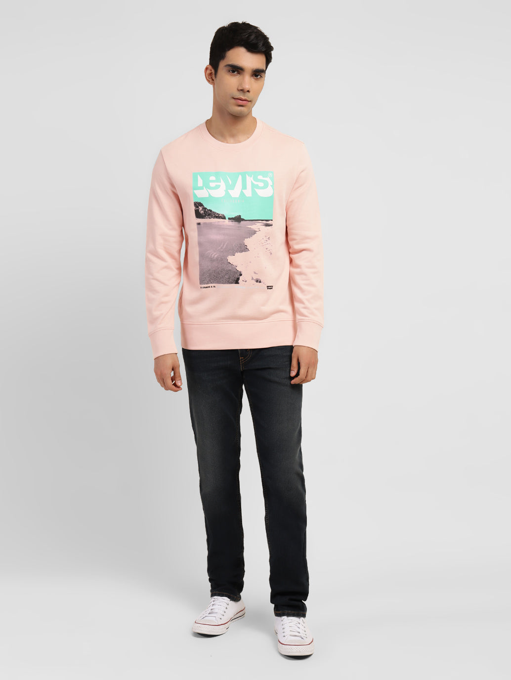 Men's Graphic Print Crew Neck Sweatshirt