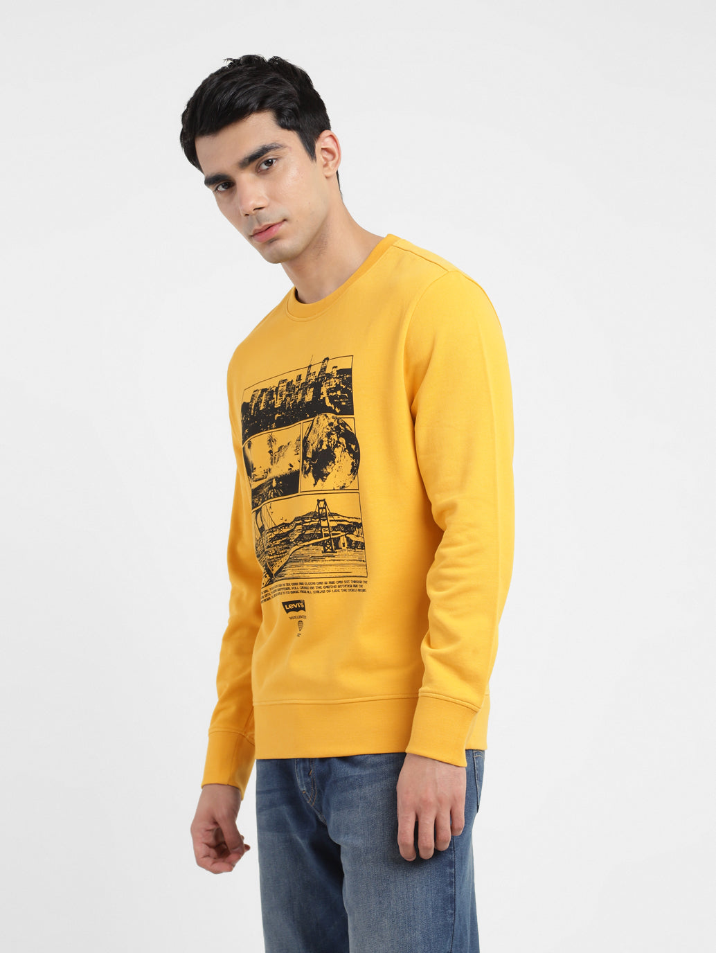 Men's Graphic Print Crew Neck Sweatshirt