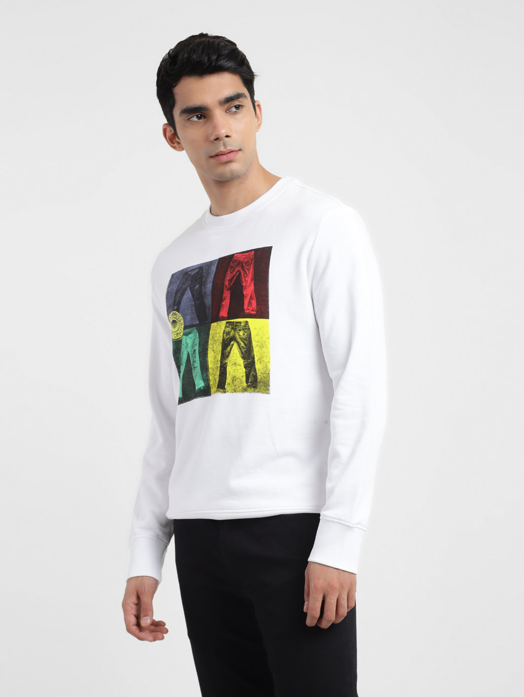 Men's Graphic Print Crew Neck Sweatshirt