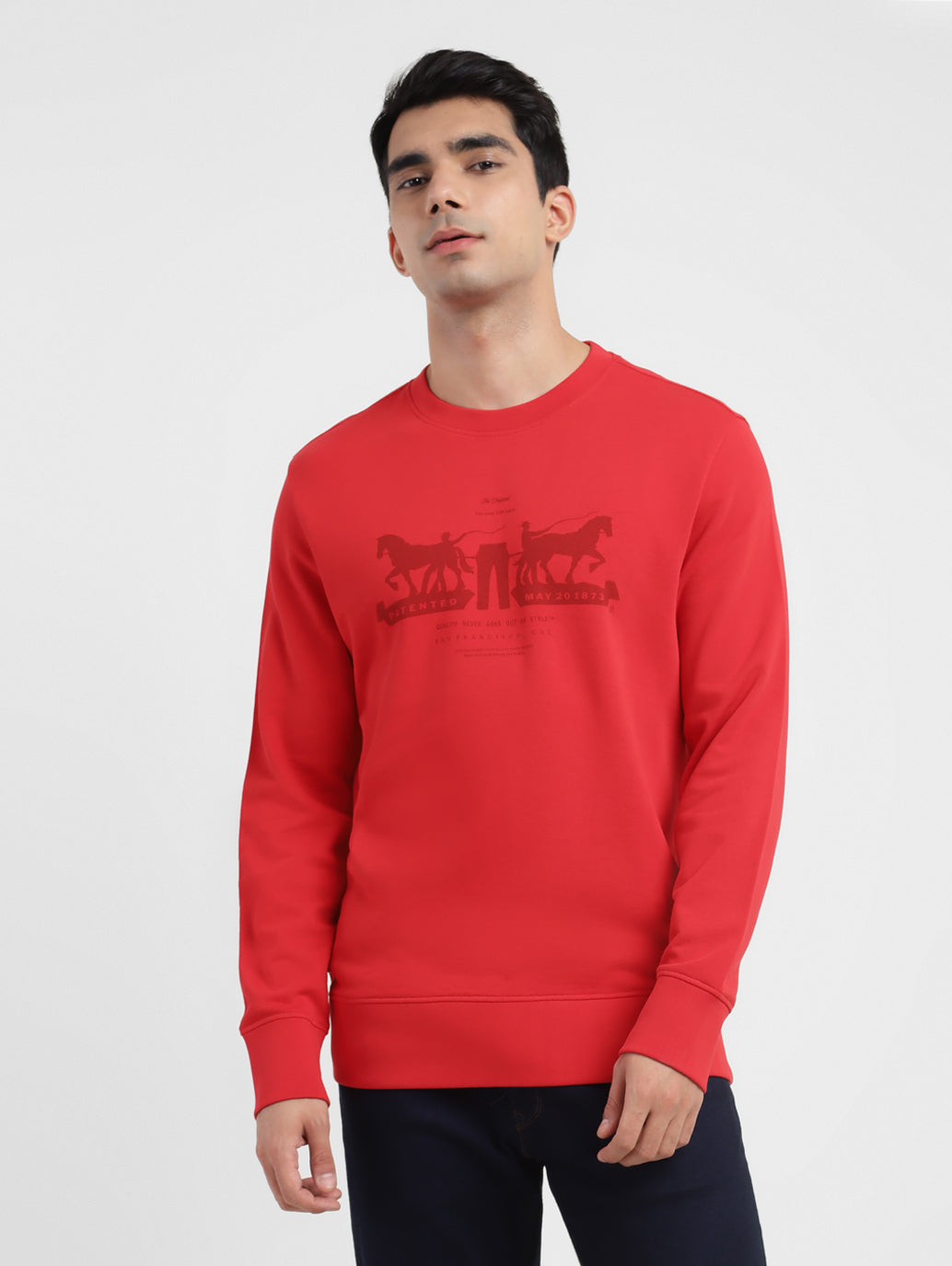 Men's Brand Logo Crew Neck Sweatshirt - 7516846a-69c1-4b97-ab84-91b33e51f786 View