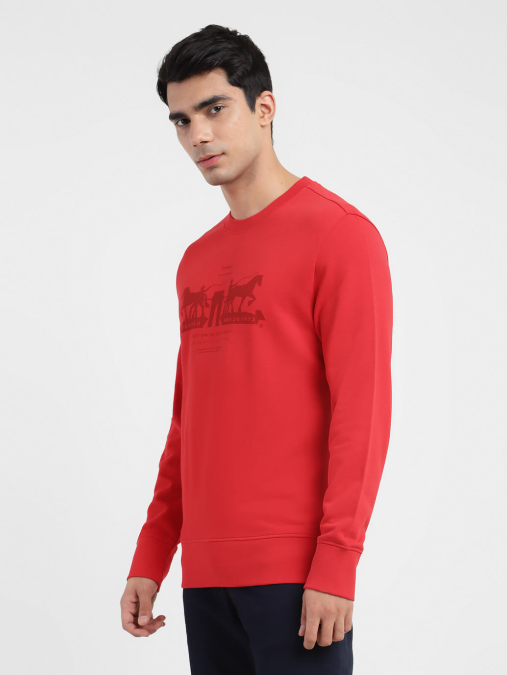 Men's Brand Logo Crew Neck Sweatshirt - 6a562b60-e92c-4e8e-8082-542388c66b70 View