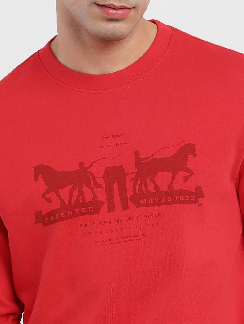 Men's Brand Logo Crew Neck Sweatshirt - ee0233db-b2dc-455e-b95f-284df777aa1c View