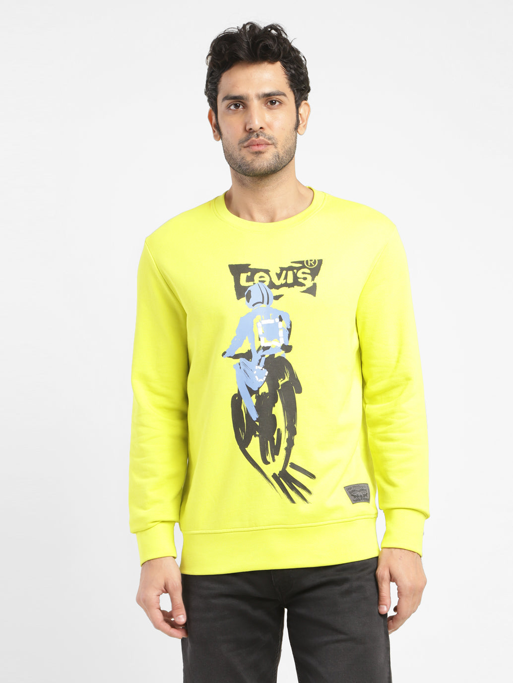 Men's Graphic Print Crew Neck Sweatshirt