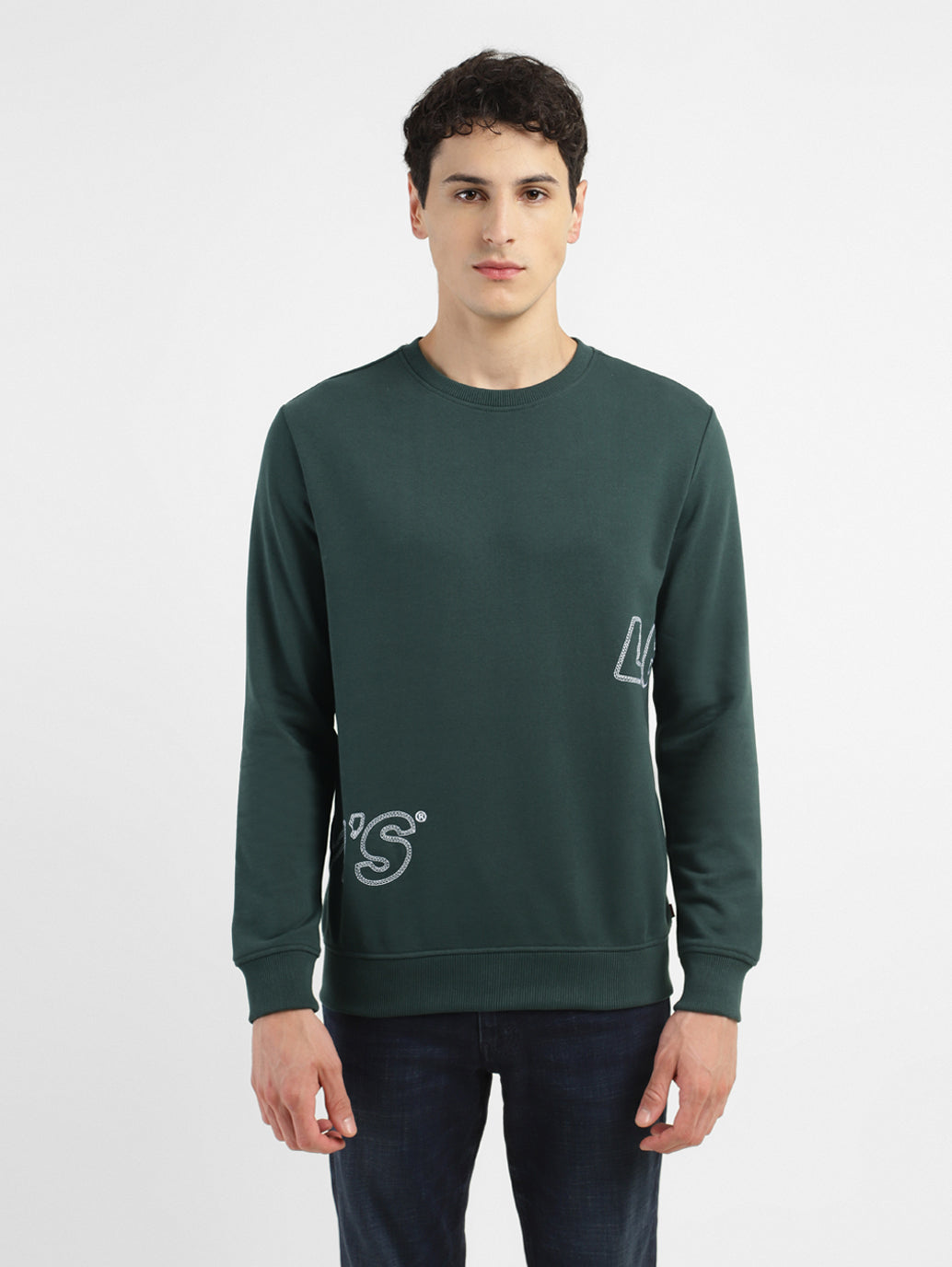 Men's Brand Logo Crew Neck Sweatshirt