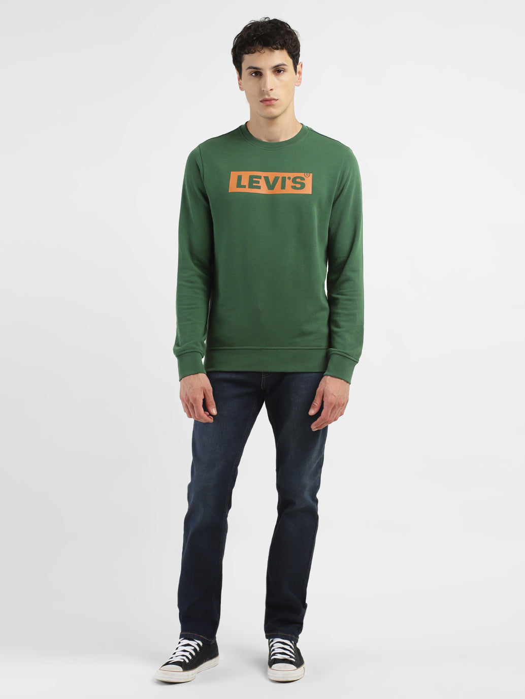Men's Brand Logo Crew Neck Sweatshirt