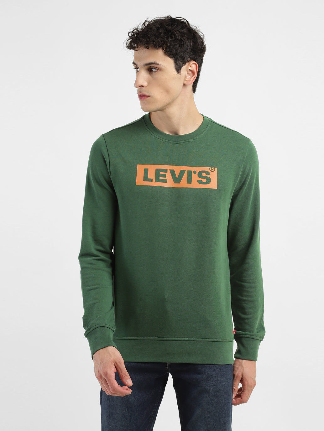 Men's Brand Logo Crew Neck Sweatshirt - 24eeaee1-1594-4f3a-a8e0-273f4597d57c View