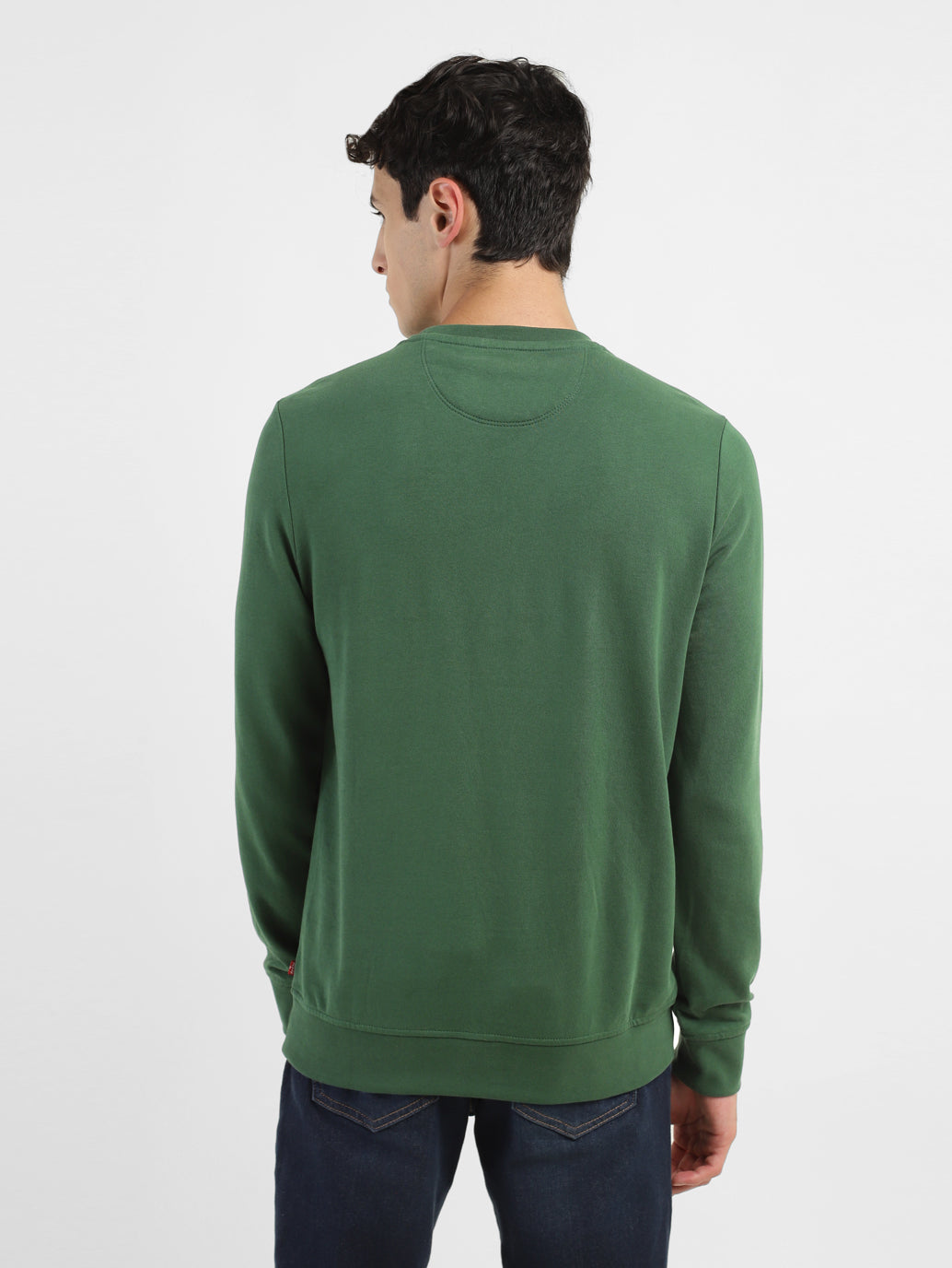 Men's Brand Logo Crew Neck Sweatshirt - 26f03da0-2d48-435e-944d-d53a2606eeb9 View