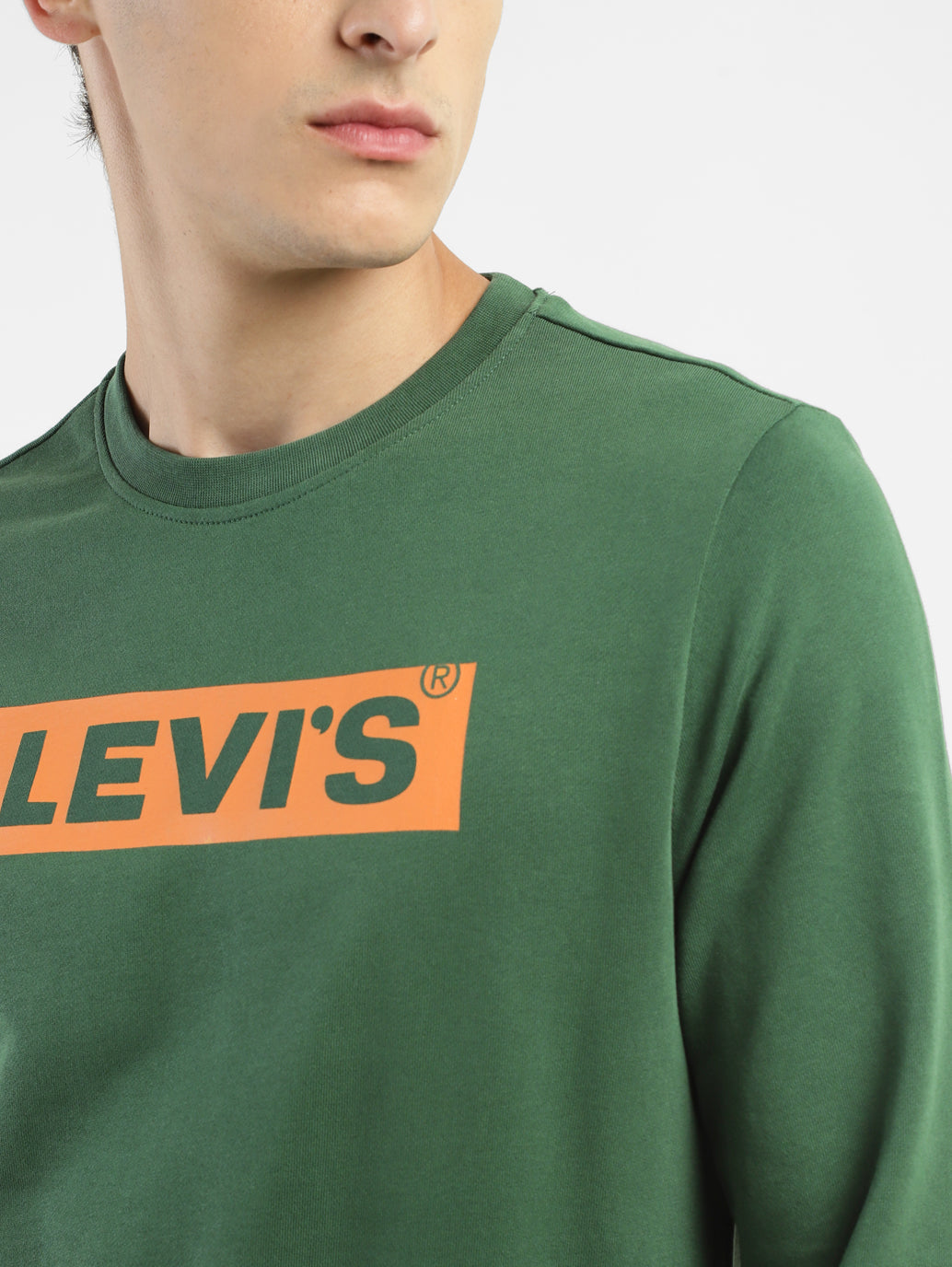 Men's Brand Logo Crew Neck Sweatshirt - dfc66b85-3fed-4f57-be62-b9fe1ae03bae View