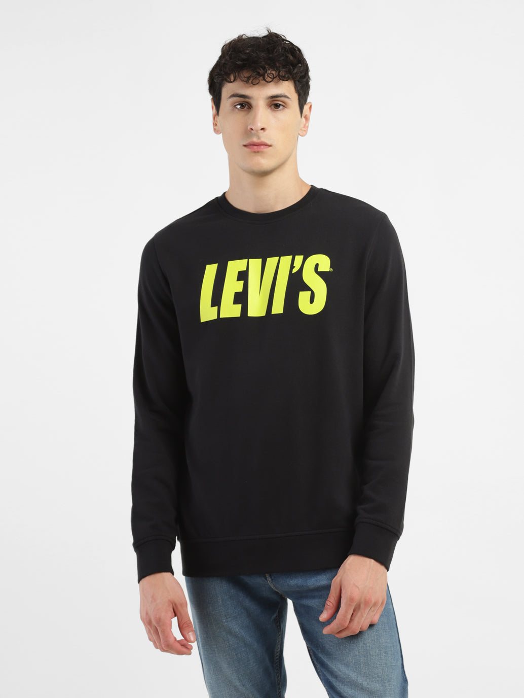 Men's Brand Logo Crew Neck Sweatshirt - 620cf6ee-380b-4174-85fc-ba83126be762 View