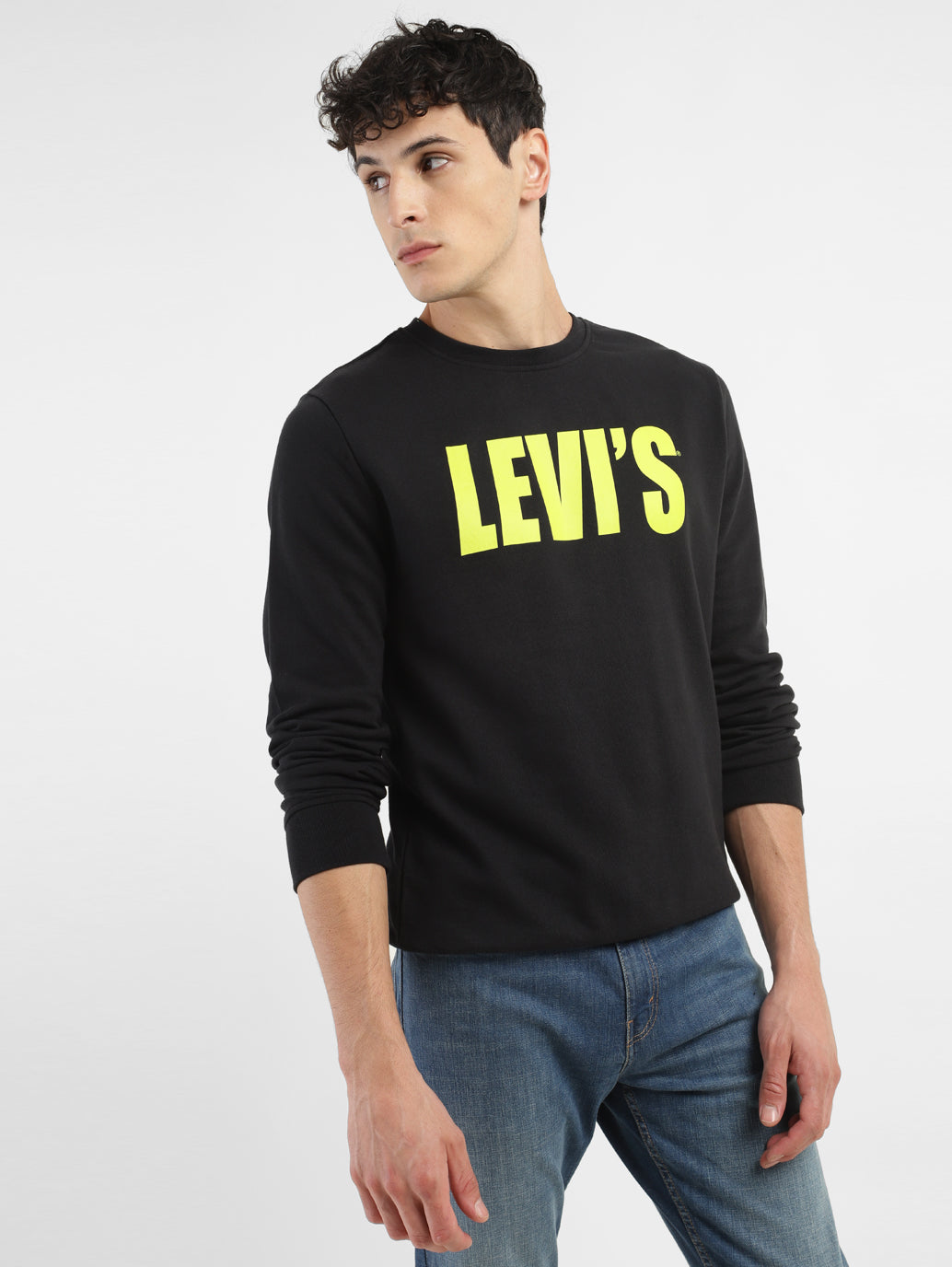 Men's Brand Logo Crew Neck Sweatshirt - b81b382a-a3ff-4607-b8c7-7ec2034867b3 View