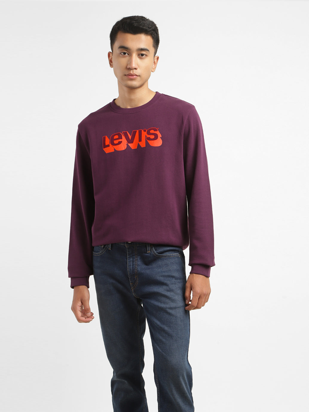 Men's Brand Logo Crew Neck Sweatshirt