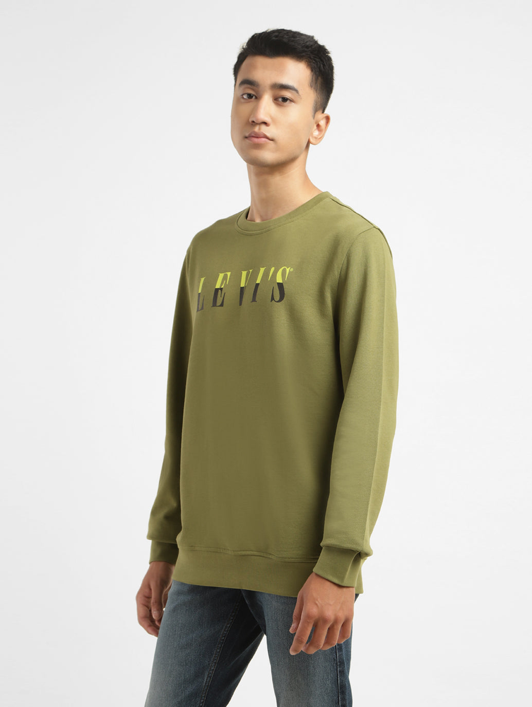 Men's Brand Logo Crew Neck Sweatshirt