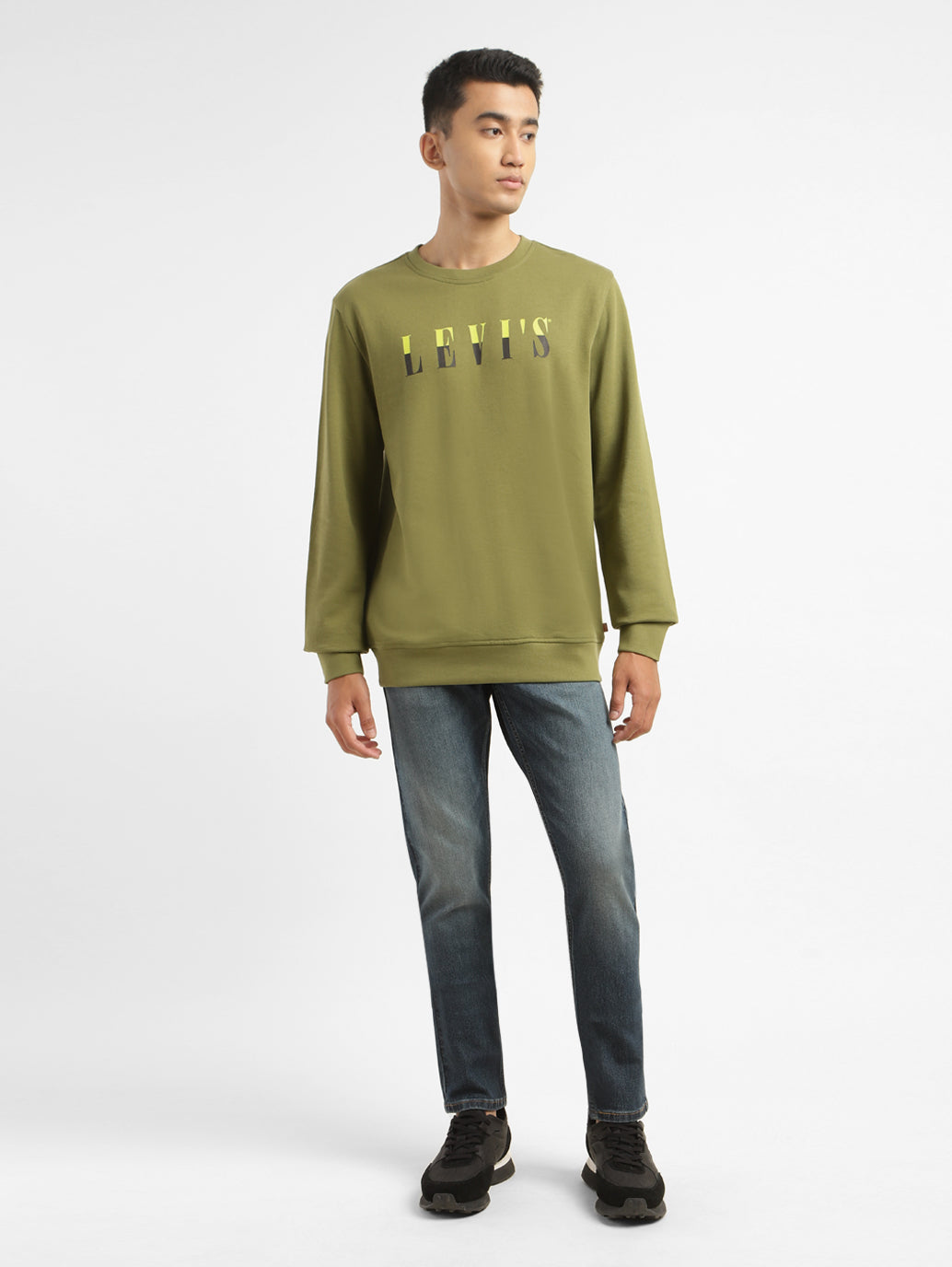 Men's Brand Logo Crew Neck Sweatshirt