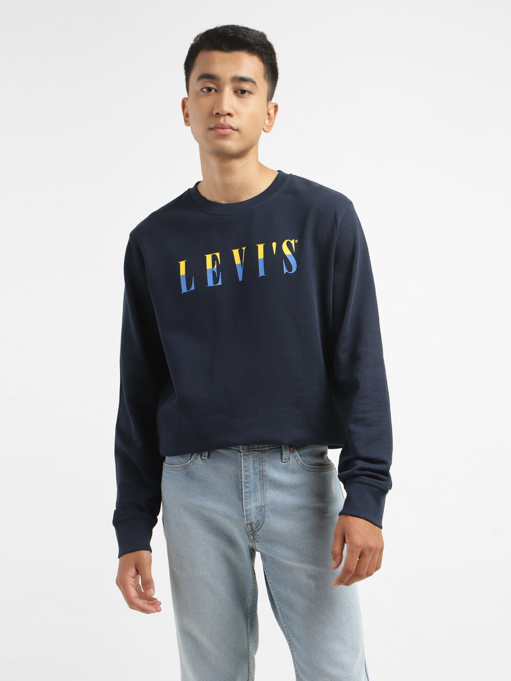 Men's Brand Logo Crew Neck Sweatshirt