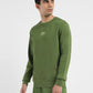 Men's Solid Green Crew Neck Sweatshirt