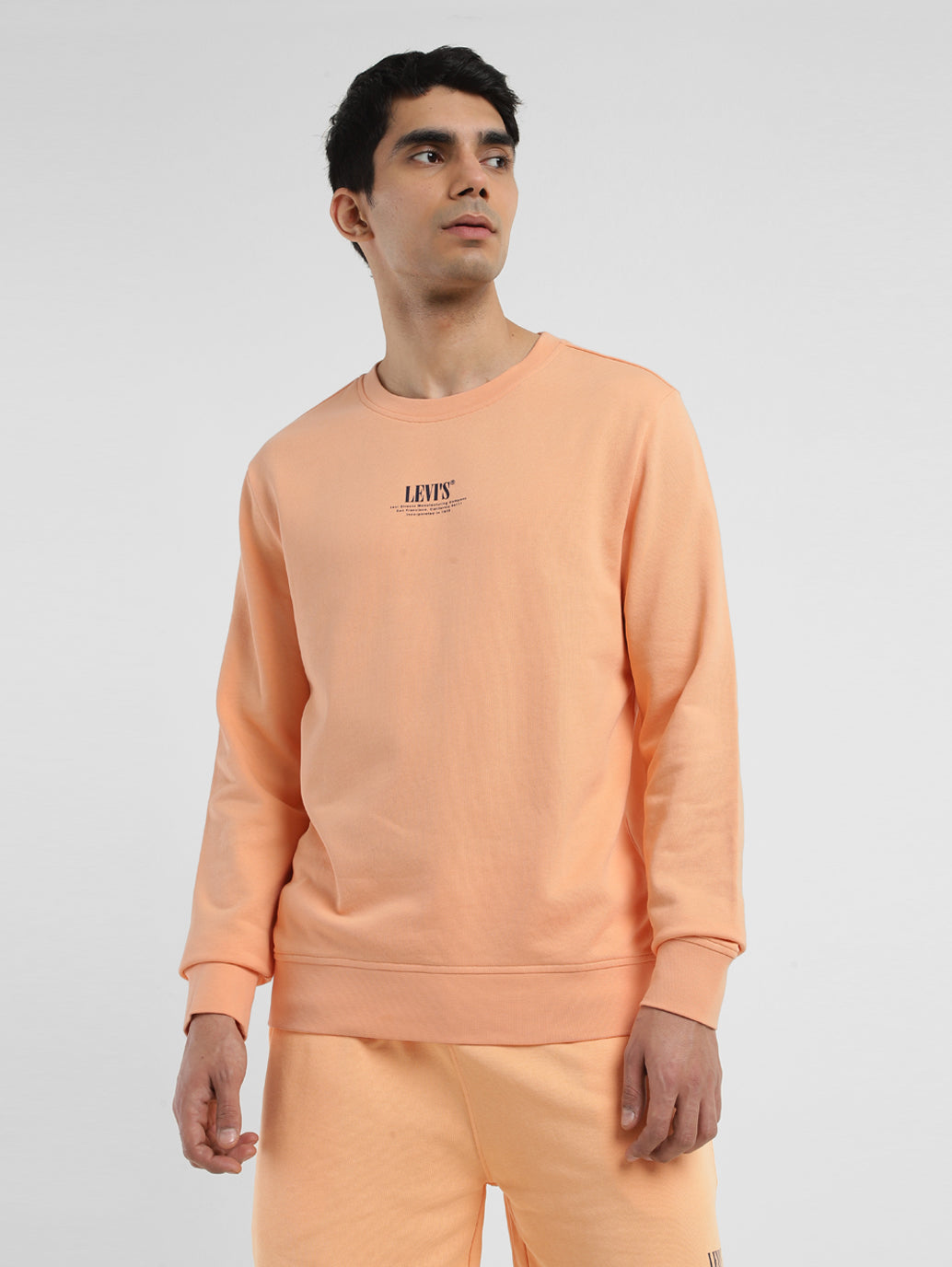 Peach crewneck sweatshirt deals