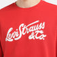 Men's Brand Logo Red Crew Neck Sweatshirt