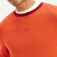 Men's Solid Orange Crew Neck Sweater - c4d5525c-331f-48b6-9a22-46e93957487b View