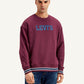 Men's Brand Logo Purple Crew Neck Sweatshirt