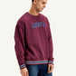 Men's Brand Logo Purple Crew Neck Sweatshirt