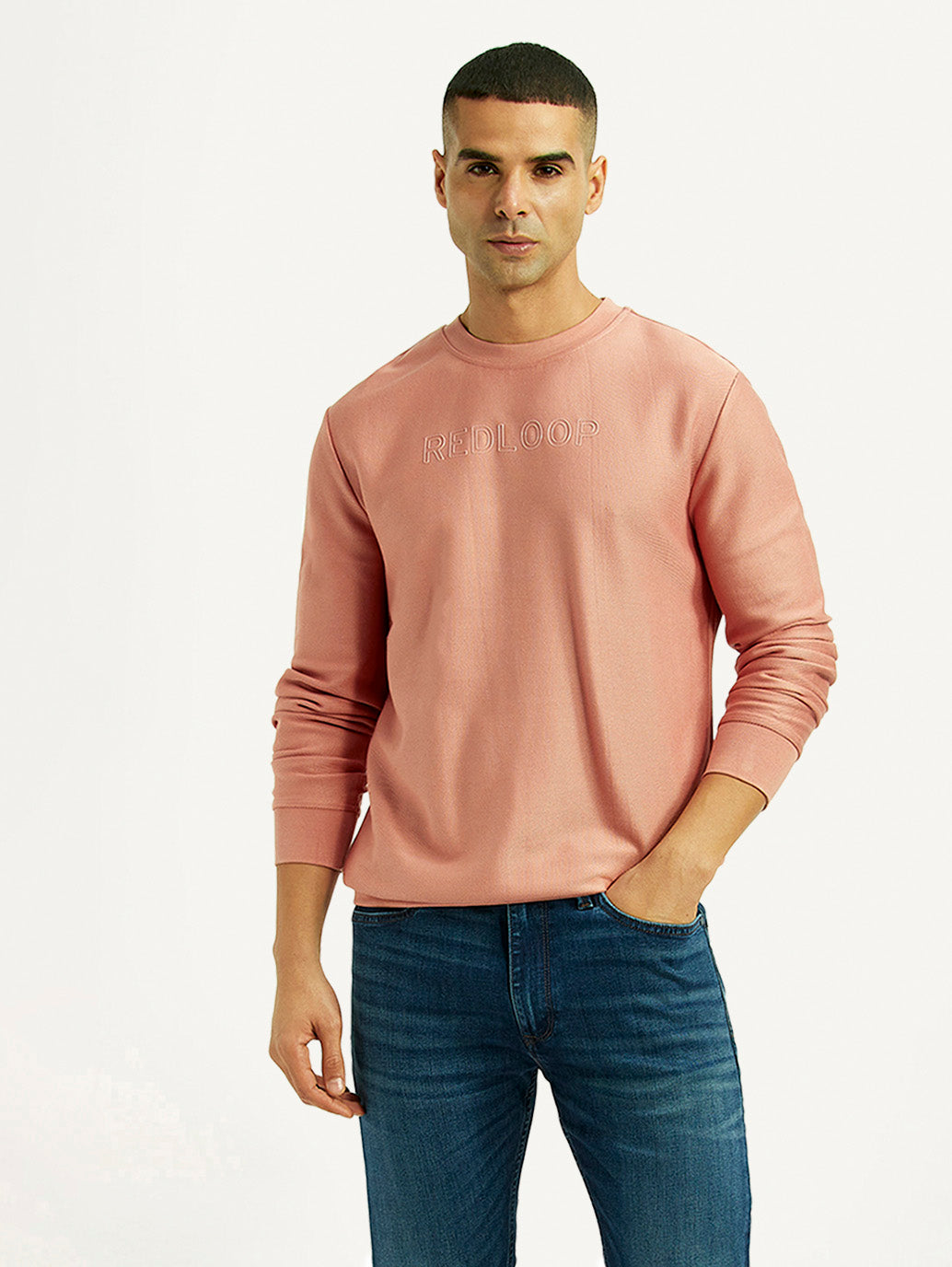 Men's Redloop Knitted Crew Neck Sweatshirt