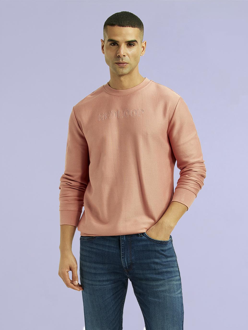Men's Redloop Knitted Crew Neck Sweatshirt