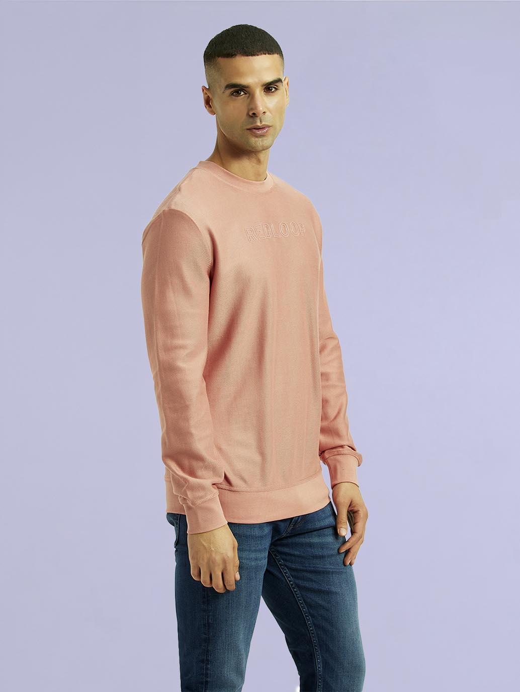 Men's Redloop Knitted Crew Neck Sweatshirt - a59ce348-70c9-4f7c-842d-7c6d917d2718 View