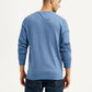 Men's Brand Logo Blue Crew Neck Sweatshirt - Back View