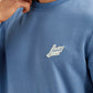 Men's Brand Logo Blue Crew Neck Sweatshirt - Detail View