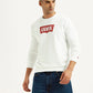 Men's Typographic Print White Slim Fit Sweatshirt - Styleshot View