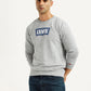 Men's Typographic Print Light Grey Slim Fit Sweatshirt - Styleshot View