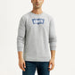 Men's Typographic Print Light Grey Slim Fit Sweatshirt - Front View
