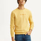 Men's Typographic Print Yellow Slim Fit Sweatshirt - Styleshot View