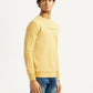 Men's Typographic Print Yellow Slim Fit Sweatshirt - Side View