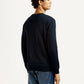 Men's Graphic Print Navy Slim Fit Sweatshirt - Back View