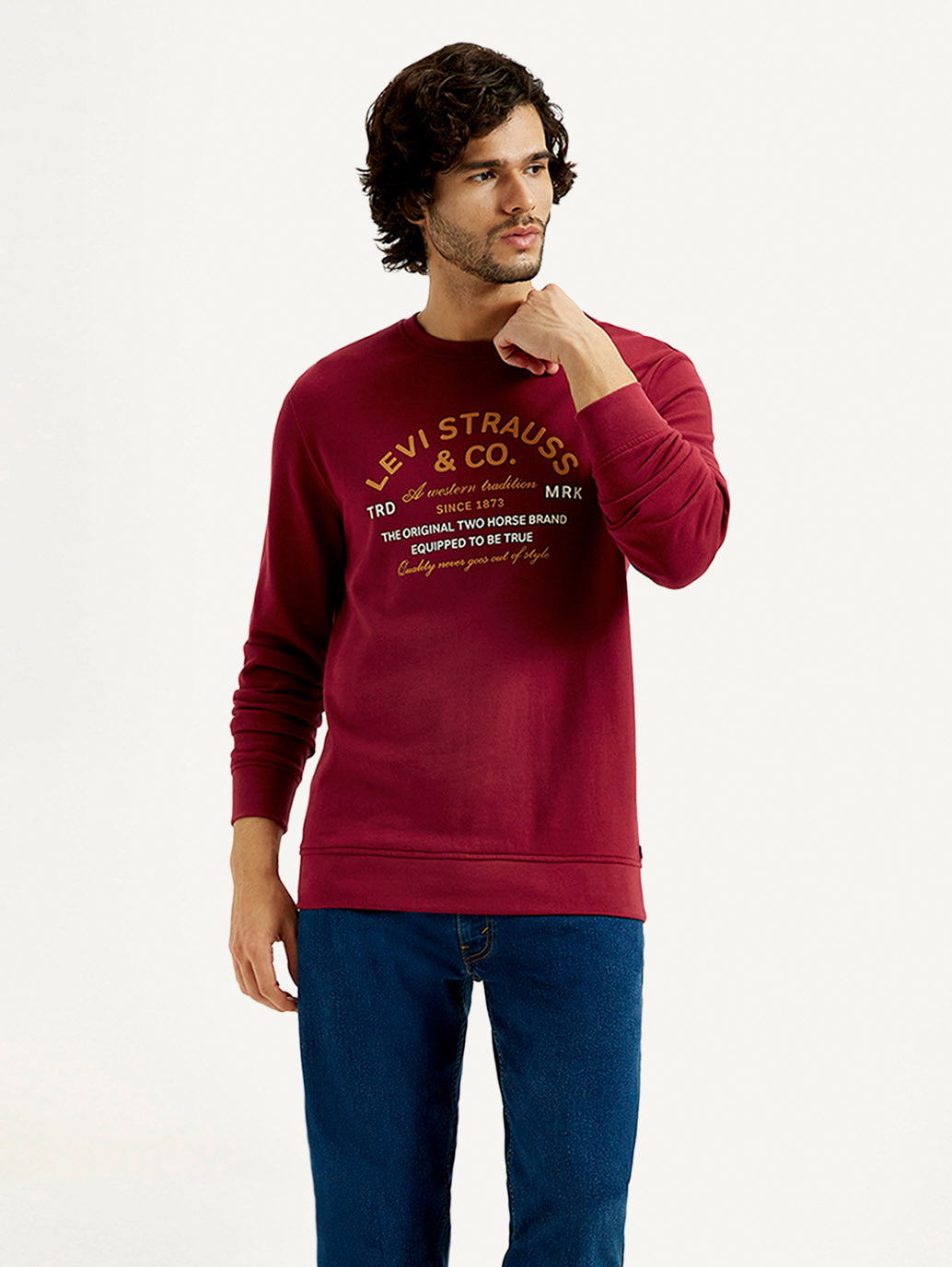 Men's Printed Round Neck Sweatshirt