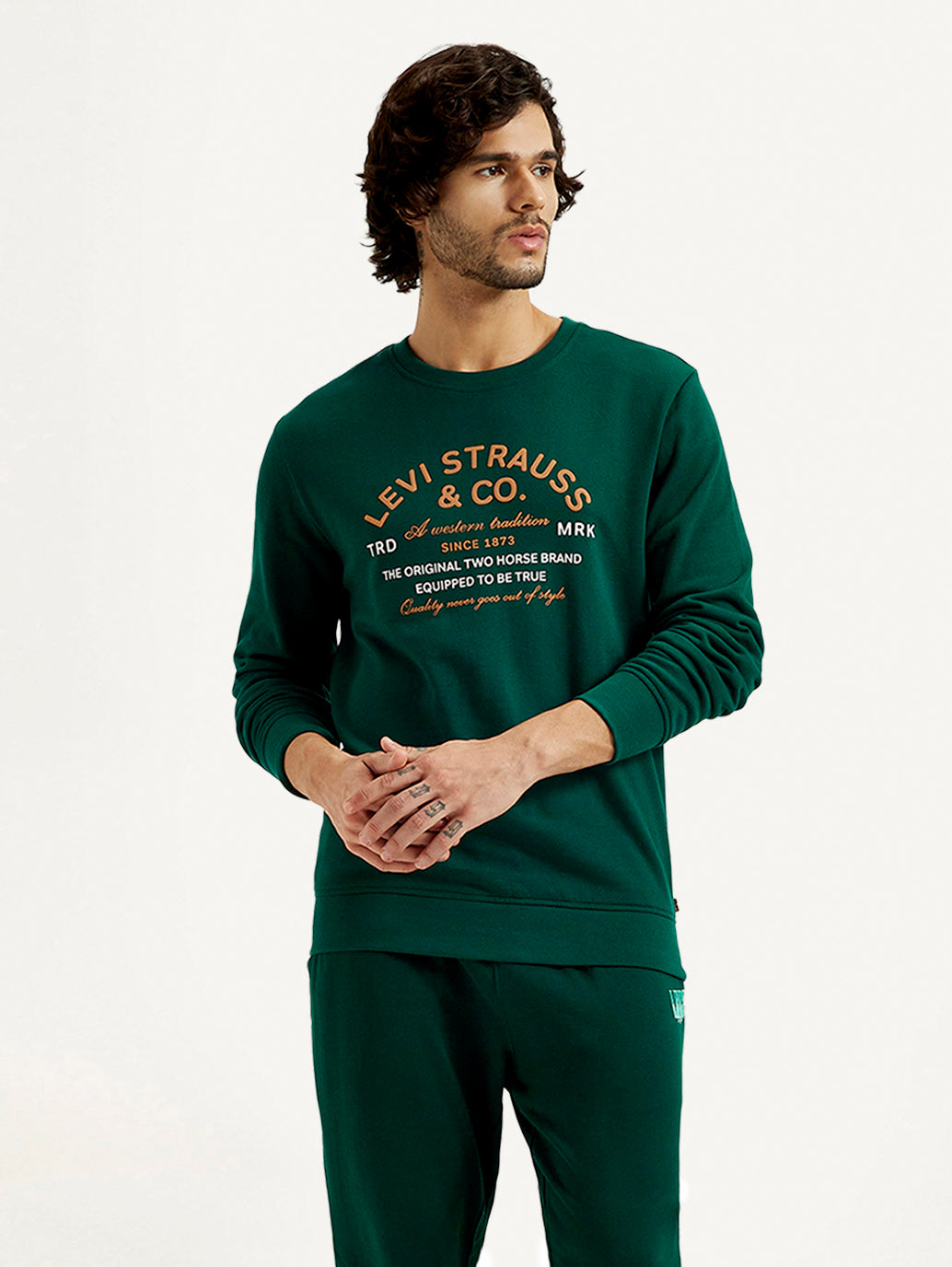 Men's Printed Round Neck Sweatshirt