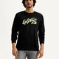 Men's Printed Round Neck Sweatshirt - Front View