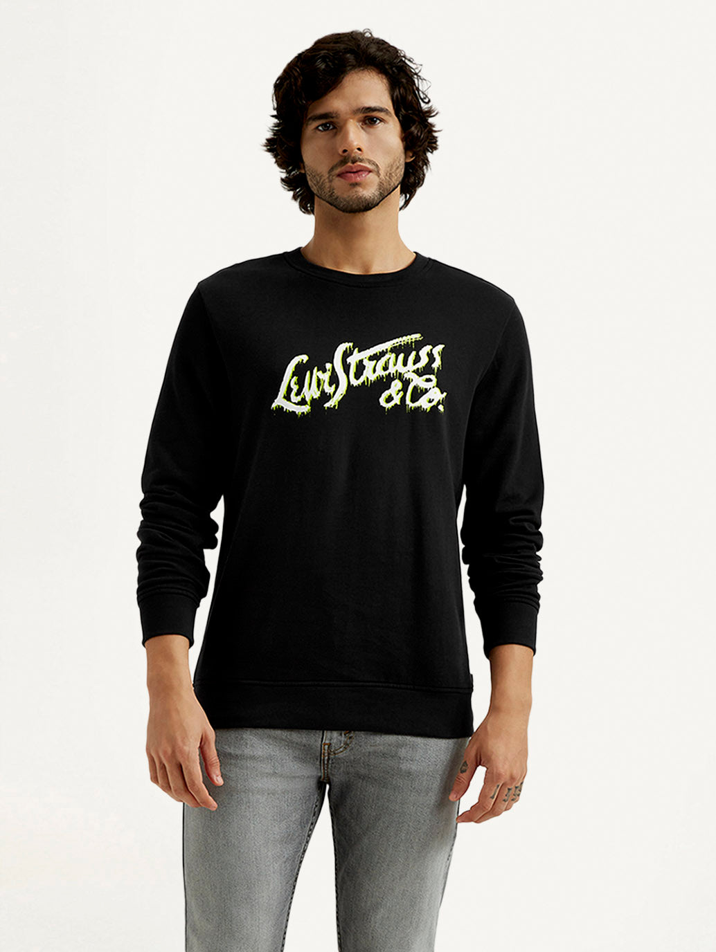 Men's Printed Round Neck Sweatshirt
