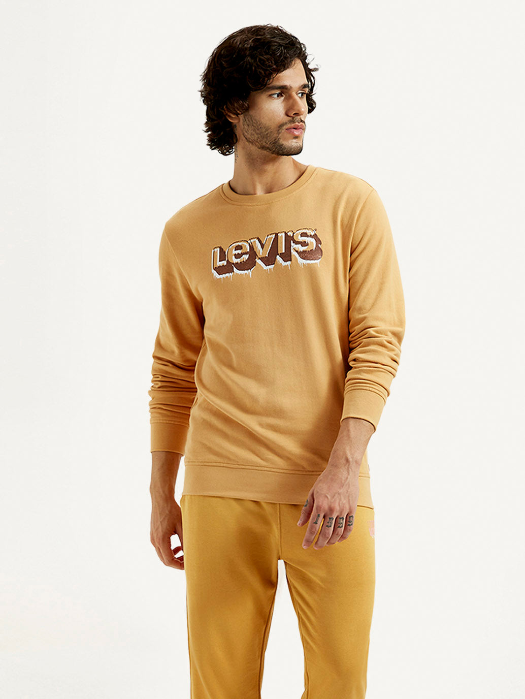 Men's Printed Round Neck Sweatshirt - Styleshot View