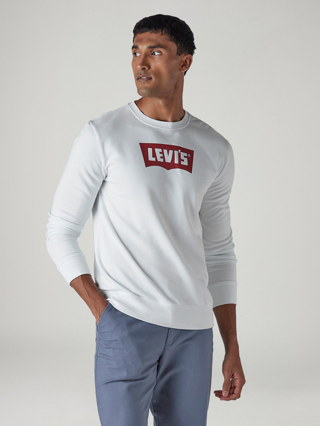 Men's Logo Printed Slim Fit Sweatshirt - Styleshot View
