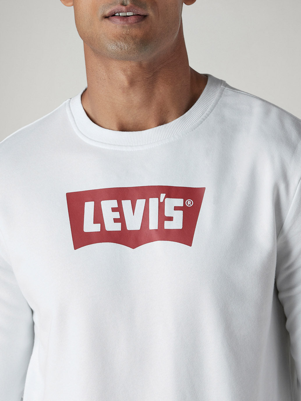 Men's Logo Printed Slim Fit Sweatshirt - detail View