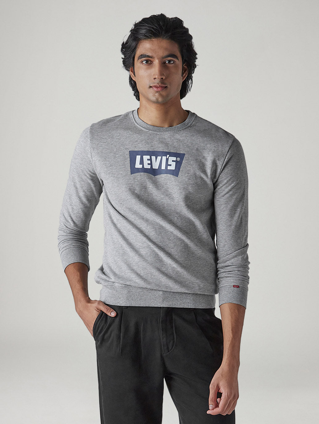 Men's Logo Printed Slim Fit Sweatshirt