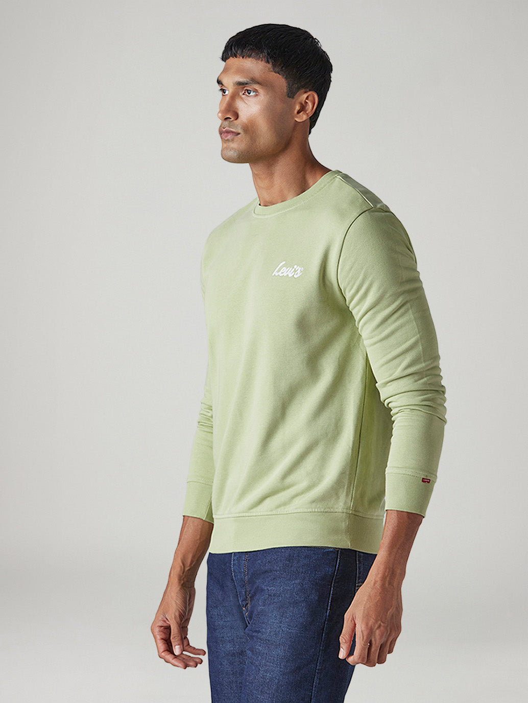 Men's Solid Slim Fit Sweatshirt - Side View