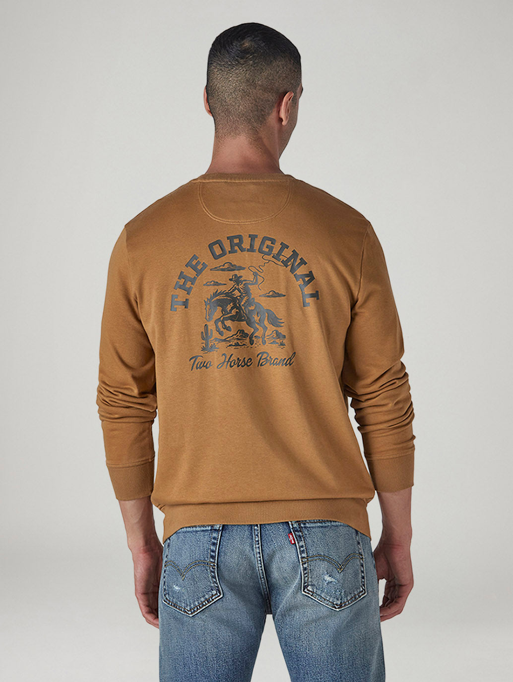 Men's Graphic Print Slim Fit Sweatshirt - Back View