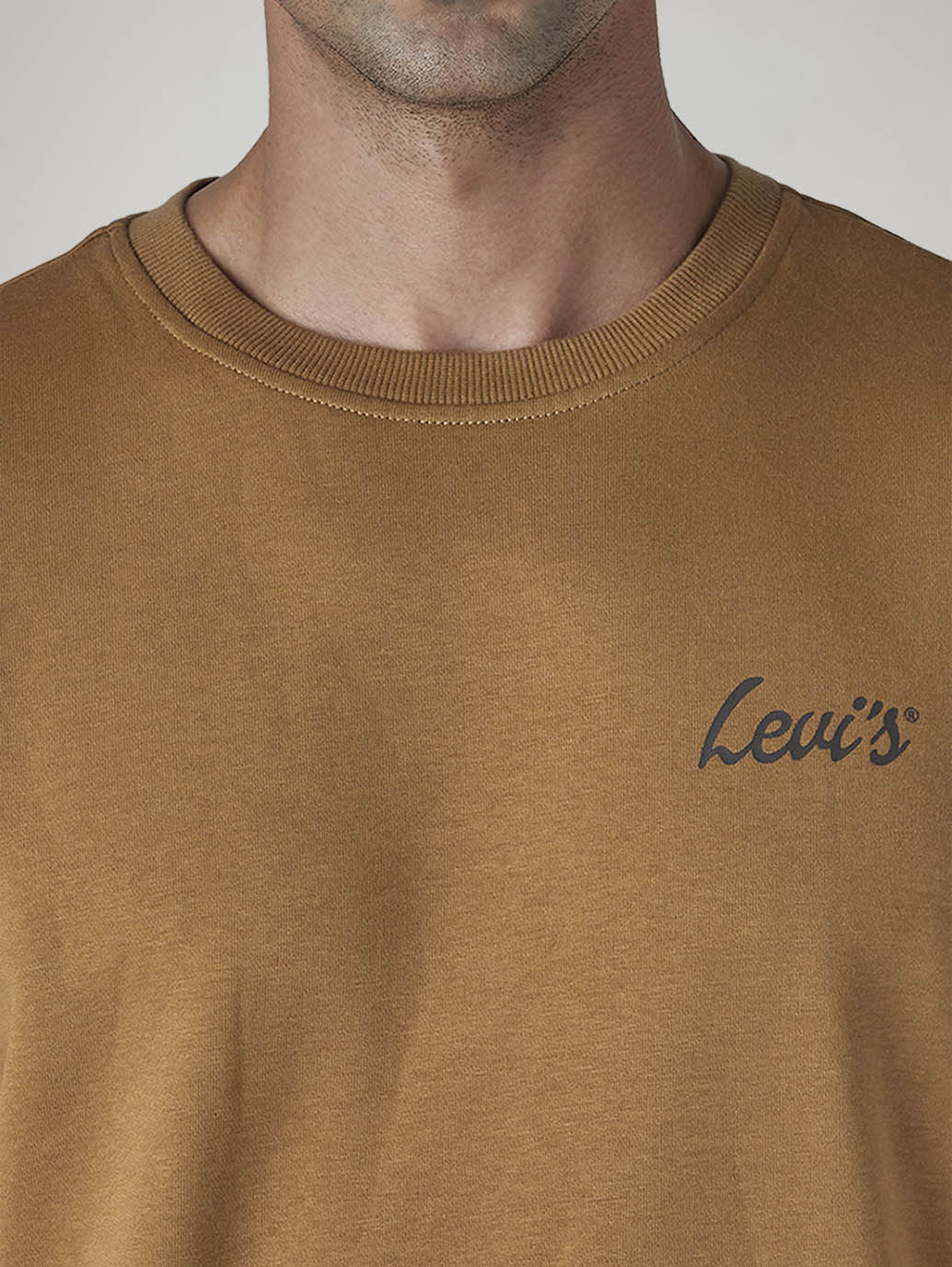 Men's Graphic Print Slim Fit Sweatshirt - Detail View
